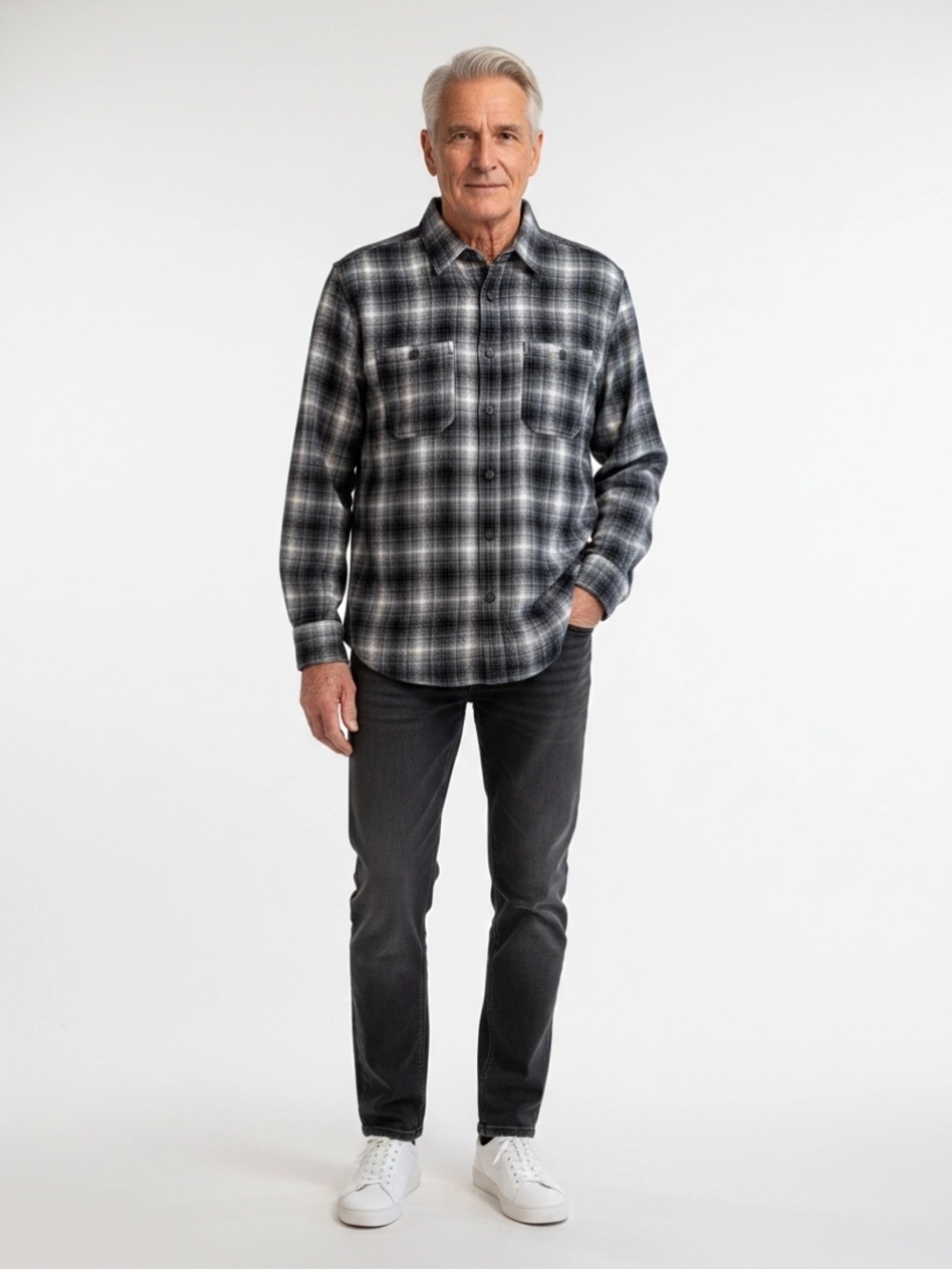 Brahma NWT Blue Plaid Long Sleeve Relaxed Fit Work Shirt Men's Small